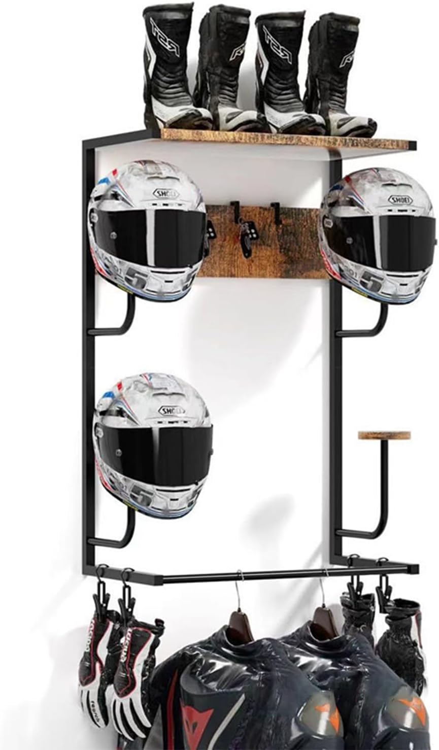 Motorcycle Gear Wall Mount - Motorcycle Helmet Holder, Wall Mounted Helmet