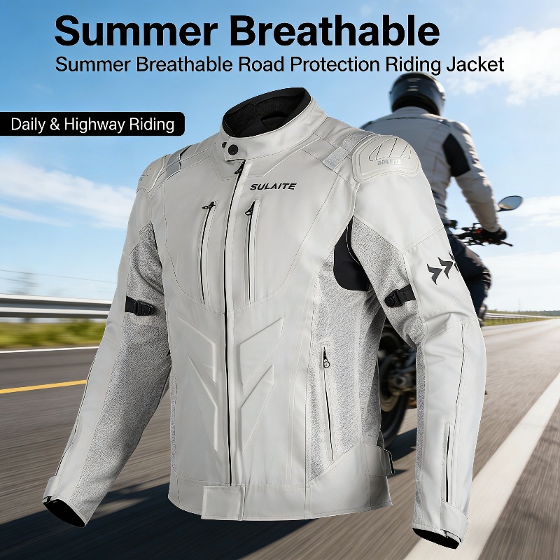 Gearx Motorcycle Jacket - Men's Summer Breathable Motorcycle Riding Suit