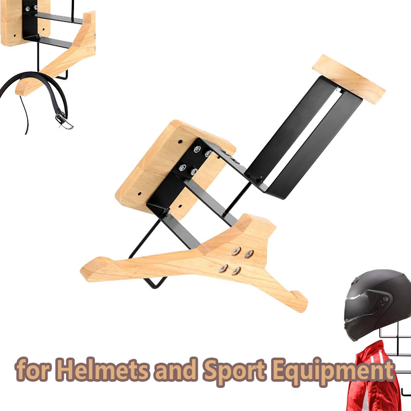 Wood Motorcycle Helmet Holder  - Motorcycle Gear Wall Mount review and price