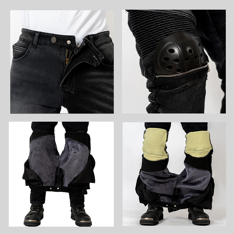 Winter Motorcycle Pants warm   - Motorcycle Gear Jeans review and price